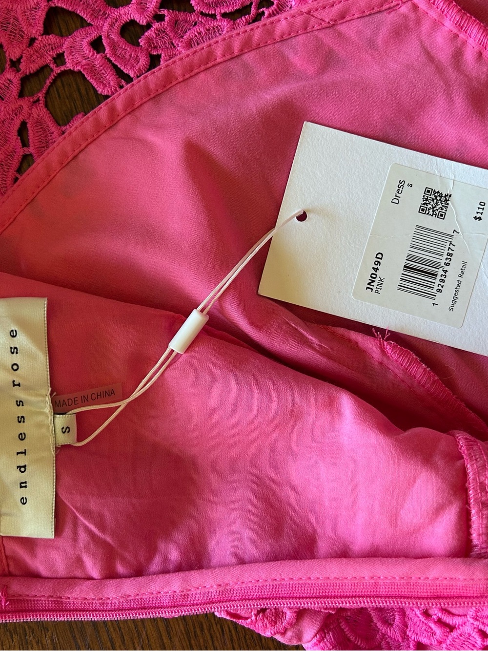 Endless Rose Bright Pink Lace Midi Dress - Picture 4 of 5